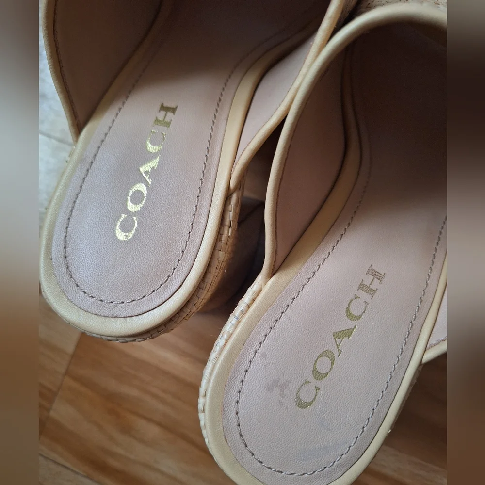 Coach Bobi Straw‎ Platform Sandals